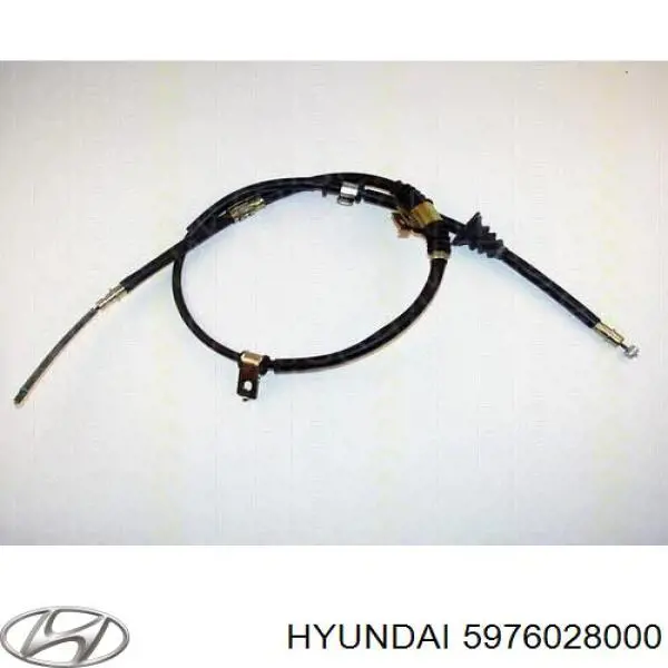 Трос ручного тормоза задний левый Хундай Лантра 1 (Hyundai Lantra)