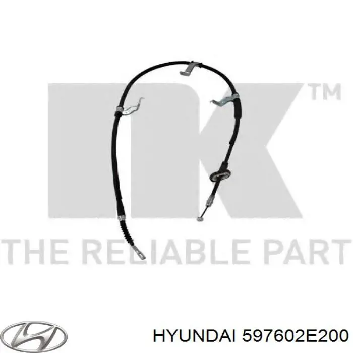 Трос ручного тормоза задний Hyundai/Kia 597602E200 цена, от 34.66 USD