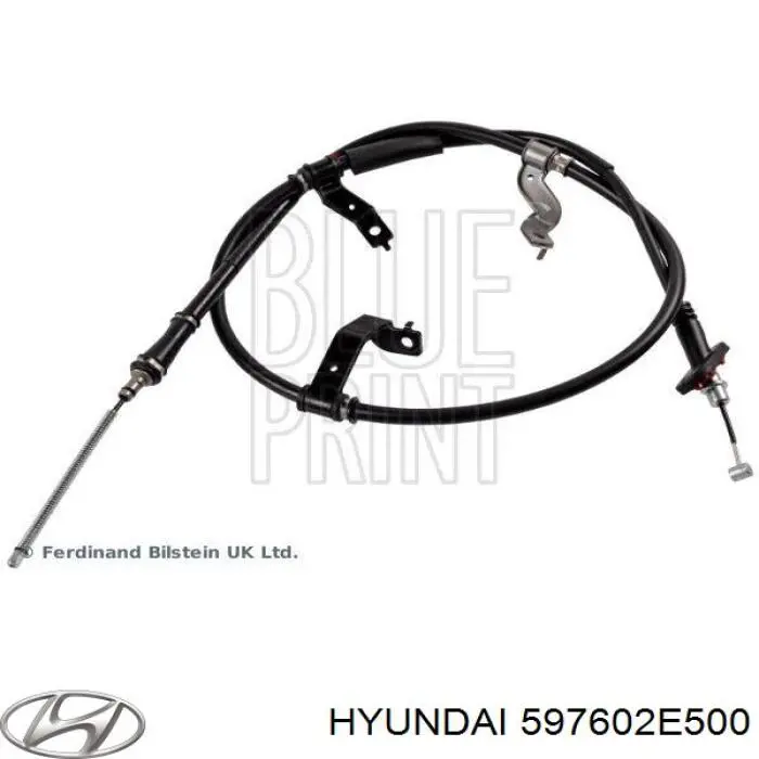 597602E500 Hyundai/Kia трос ручного тормоза задний левый