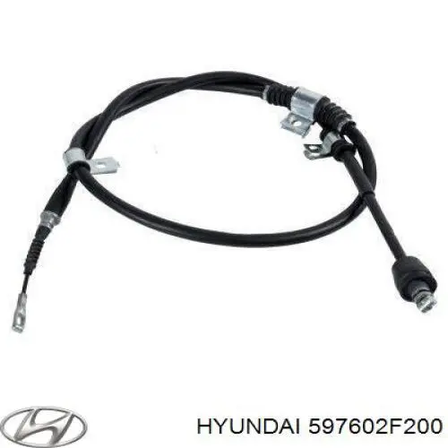 597602F200 Hyundai/Kia трос ручного тормоза задний левый