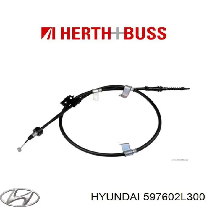 Купить 597602L300 Hyundai/Kia Трос стояночного тормоза задний левый
