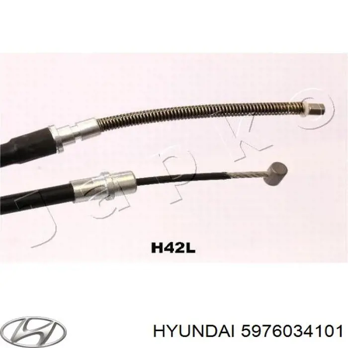 Купить 5970134101 Hyundai/Kia Трос стояночного тормоза задний левый