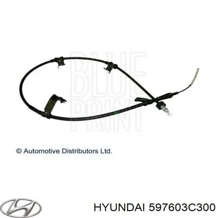 Трос ручного тормоза задний Hyundai/Kia 597603C300 цена, от 13.50 USD