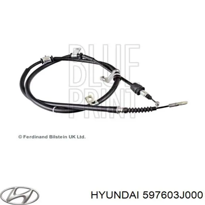 597603J000 Hyundai/Kia трос ручного тормоза задний левый