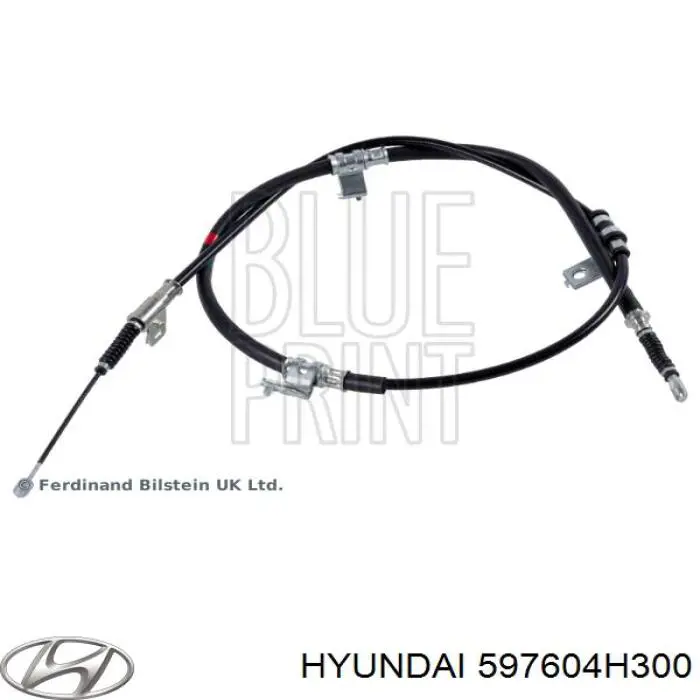 597604H300 Hyundai/Kia трос ручного тормоза задний левый