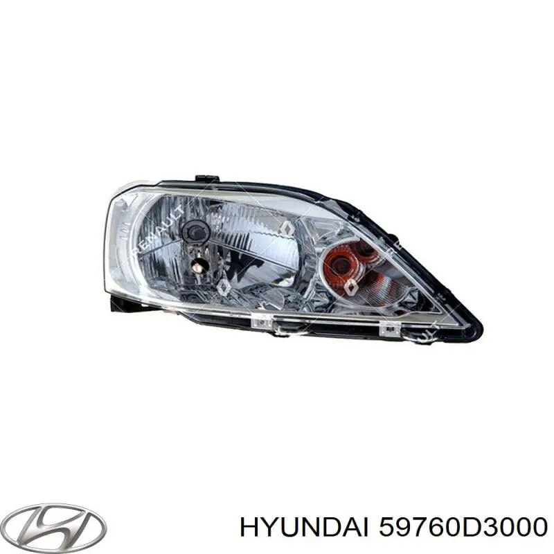 59760D3000 Hyundai/Kia Трос ручного тормоза
