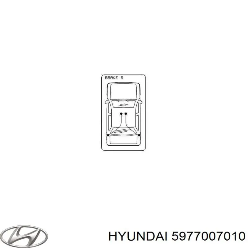 Купить 5977007010 Hyundai/Kia Задний правый трос ручника