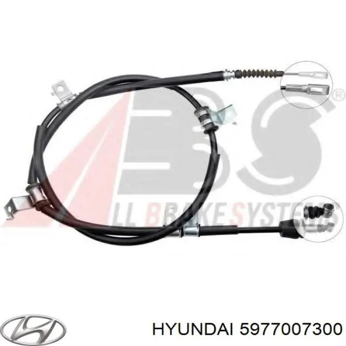 Трос ручника задний правый Hyundai/Kia 5977007300