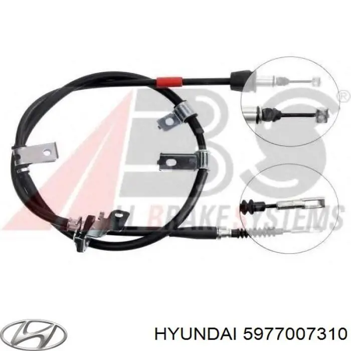 5977007310 Hyundai/Kia трос ручного тормоза задний правый