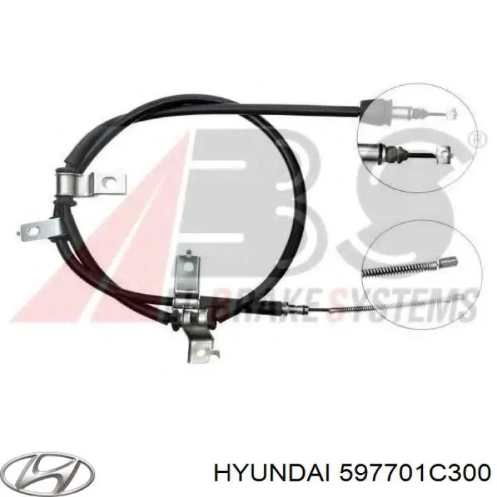 Задний правый трос ручника 597701C300 Hyundai/Kia