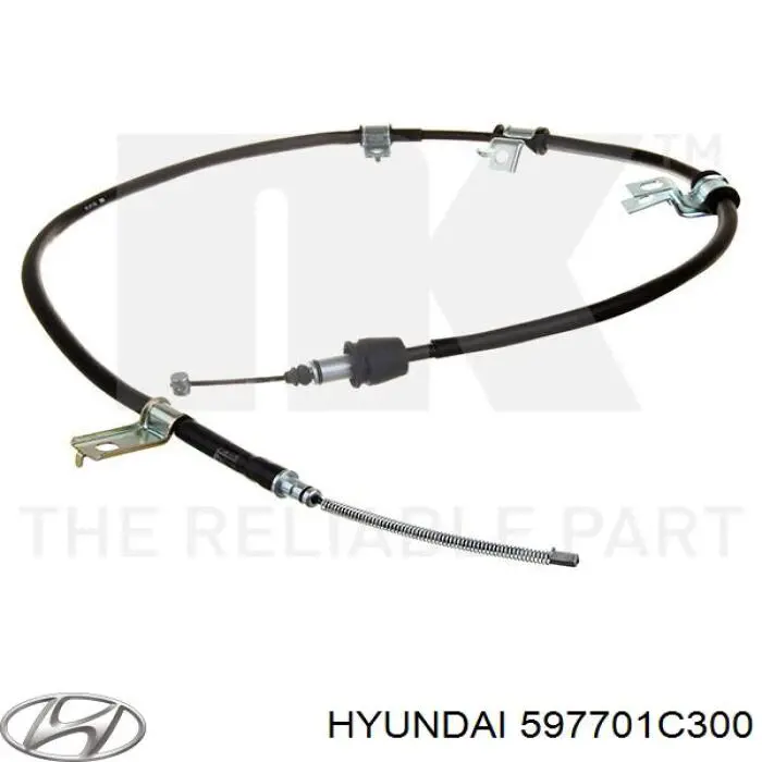 Трос стояночного тормоза задний правый Hyundai/Kia 597701C300 цена, от 17.54 USD