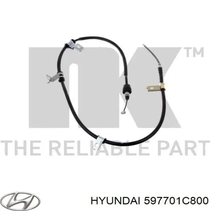 Купить 597701C800 Hyundai/Kia Задний правый трос ручника