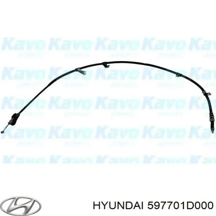 597701D000 Hyundai/Kia cabo do freio de estacionamento traseiro direito