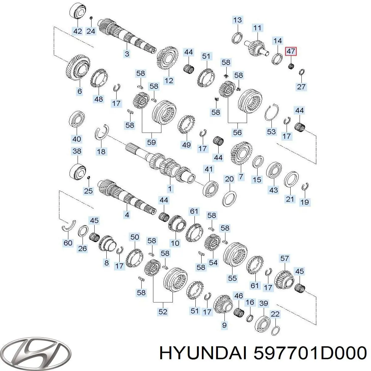 Задний правый трос ручника K17308 ABS