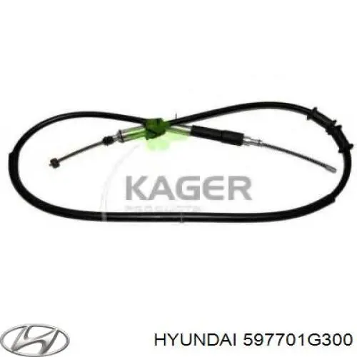 597701G300 Hyundai/Kia Трос ручного тормоза задний, правый