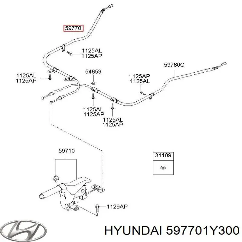 Трос стояночного тормоза задний правый Kavo Parts BHC4140 цена, от 25.66 USD