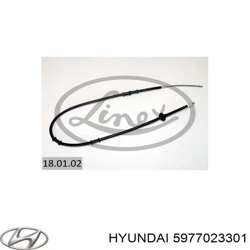 Задний правый трос ручника 5977023301 Hyundai/Kia