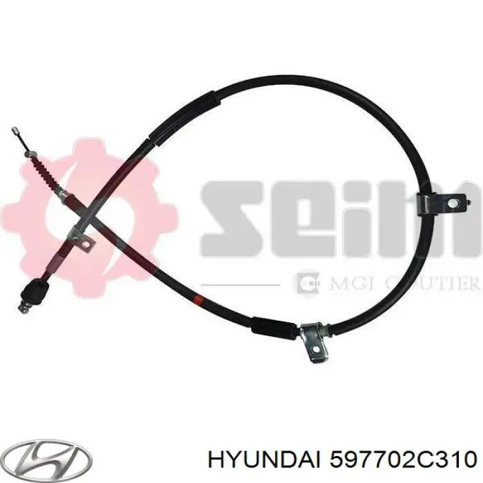 597702C310 Hyundai/Kia трос ручного тормоза задний правый