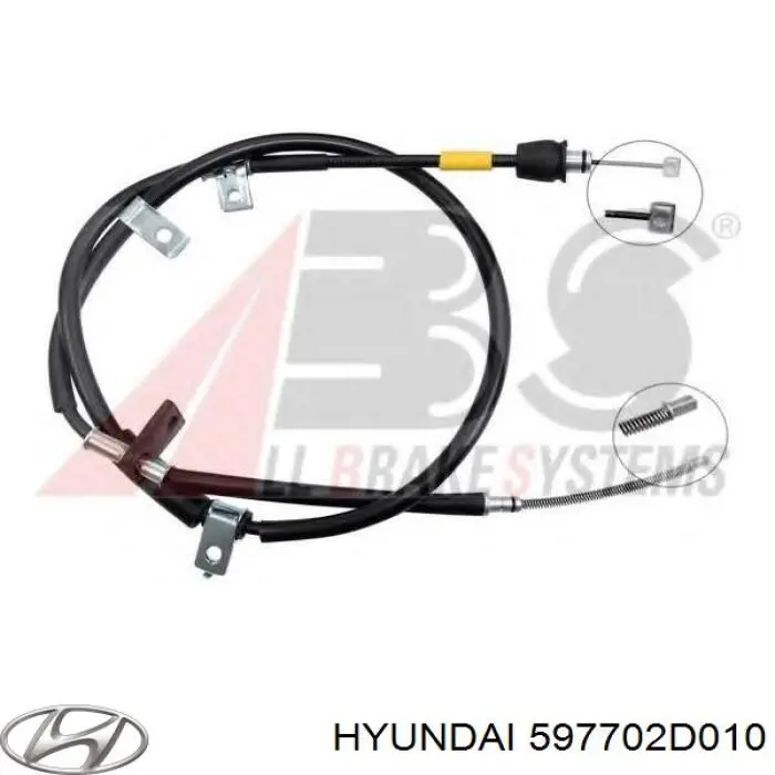 59770-2D010 Hyundai/Kia трос ручного тормоза задний правый