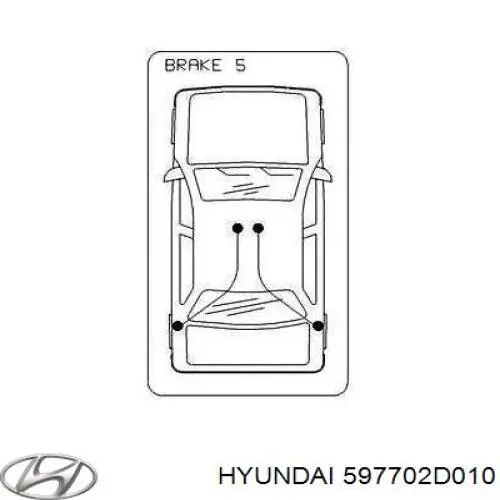 Купить 597702D010 Hyundai/Kia Задний правый трос ручника