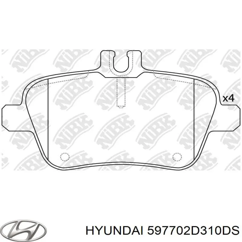 Задний правый трос ручника 597702D310DS Hyundai/Kia