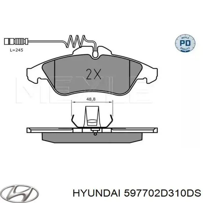 Трос стояночного тормоза задний правый Hyundai/Kia 597702D310DS цена, от 16.22 USD