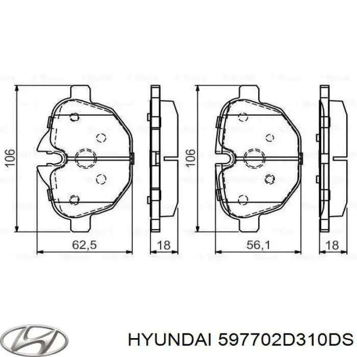 Купить 597702D310DS Hyundai/Kia Задний правый трос ручника