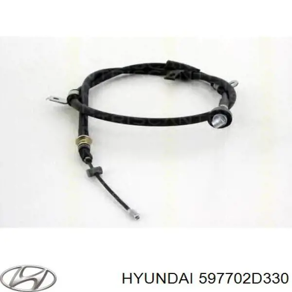 597702D330 Hyundai/Kia трос ручного тормоза задний правый