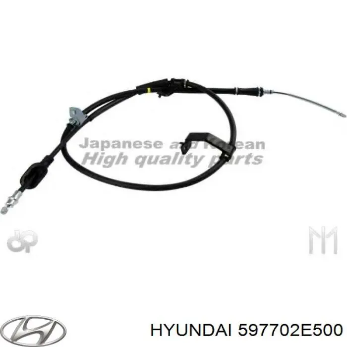 597702E500 Hyundai/Kia cabo do freio de estacionamento traseiro direito