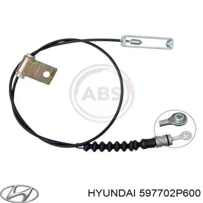Купить 597702P600 Hyundai/Kia Задний правый трос ручника