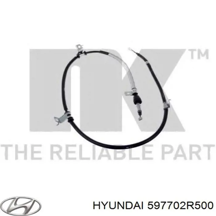 597702R500 Hyundai/Kia Трос ручного тормоза задний, правый