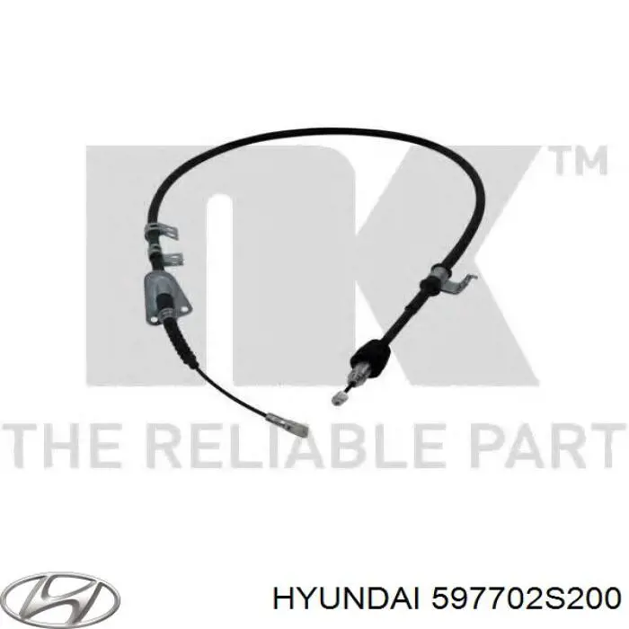 Трос стояночного тормоза задний правый Hyundai/Kia 597702S200 цена, от 26.36 USD