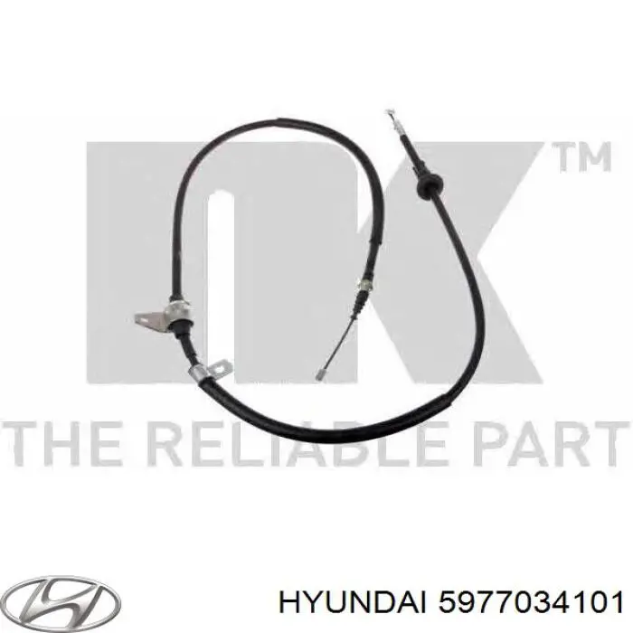 Трос стояночного тормоза задний правый Hyundai/Kia 5977034101 цена, от 18.71 USD