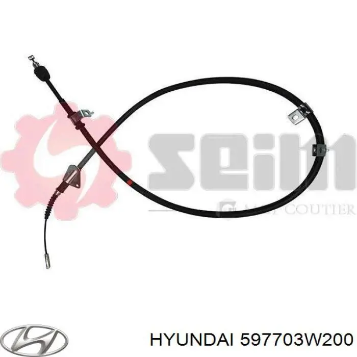 Трос стояночного тормоза задний правый Hyundai/Kia 597703W200 цена, от 24.69 USD
