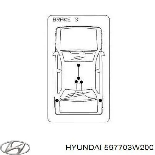 Купить 597703W200 Hyundai/Kia Задний правый трос ручника