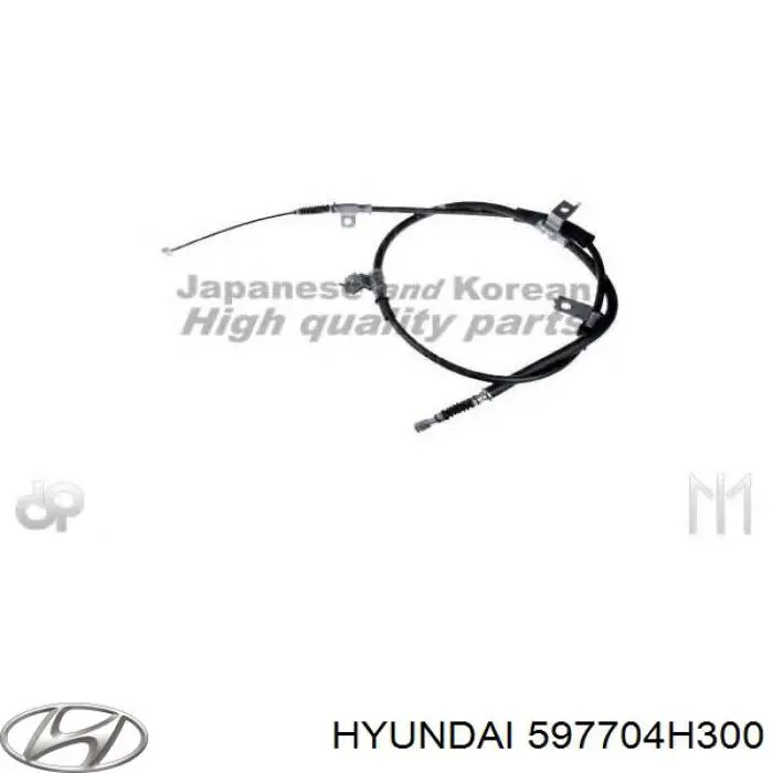 597704H300 Hyundai/Kia cabo do freio de estacionamento traseiro direito