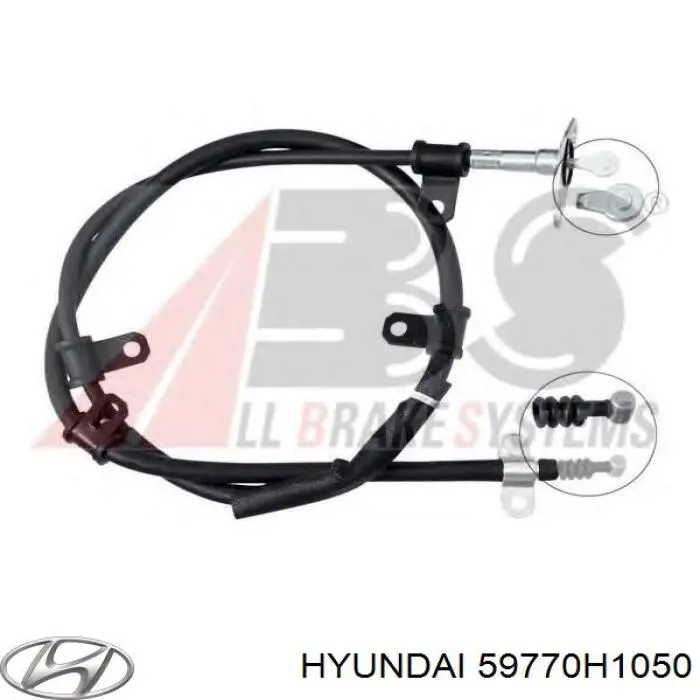 59770H1050 Hyundai/Kia трос ручного тормоза задний правый