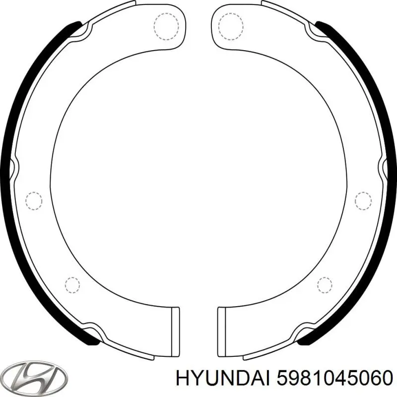 5981045060 Hyundai/Kia Тормозные колодки ручника