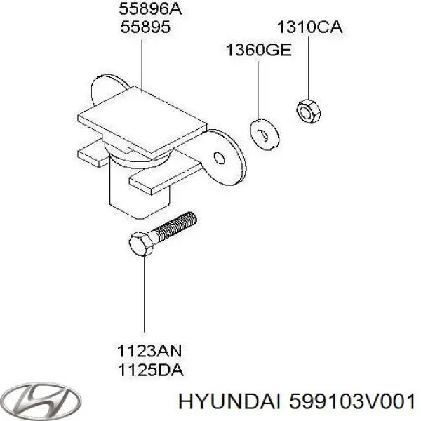 Датчик АБС задний левый 599103V001 Hyundai/Kia