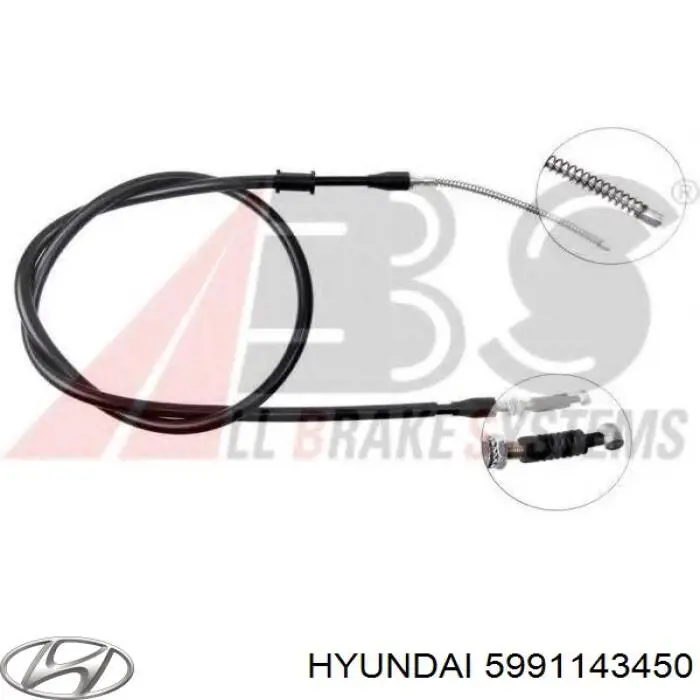 Трос ручника 5991143450 Hyundai/Kia