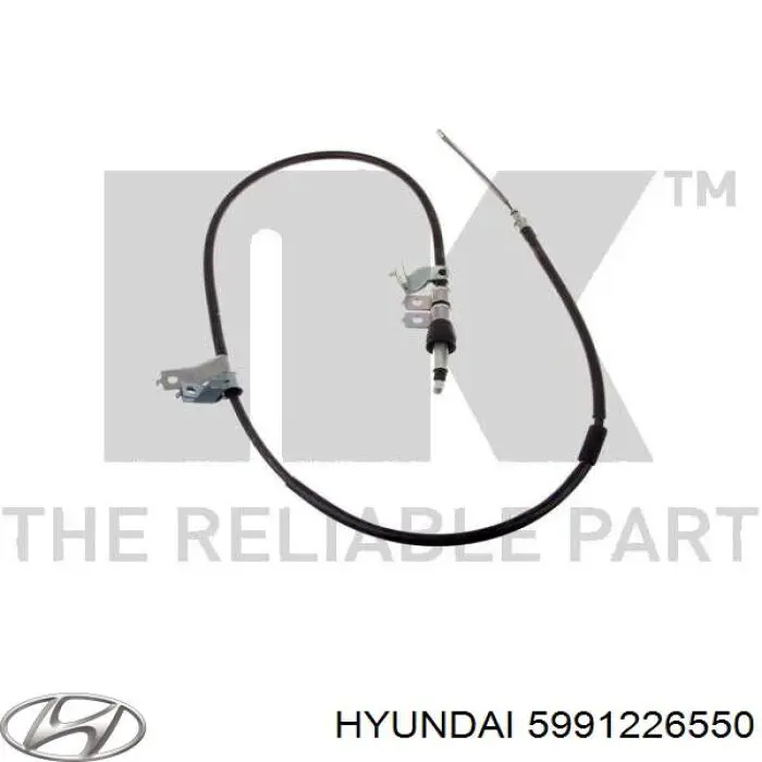 5991226550 Hyundai/Kia трос ручного тормоза задний левый
