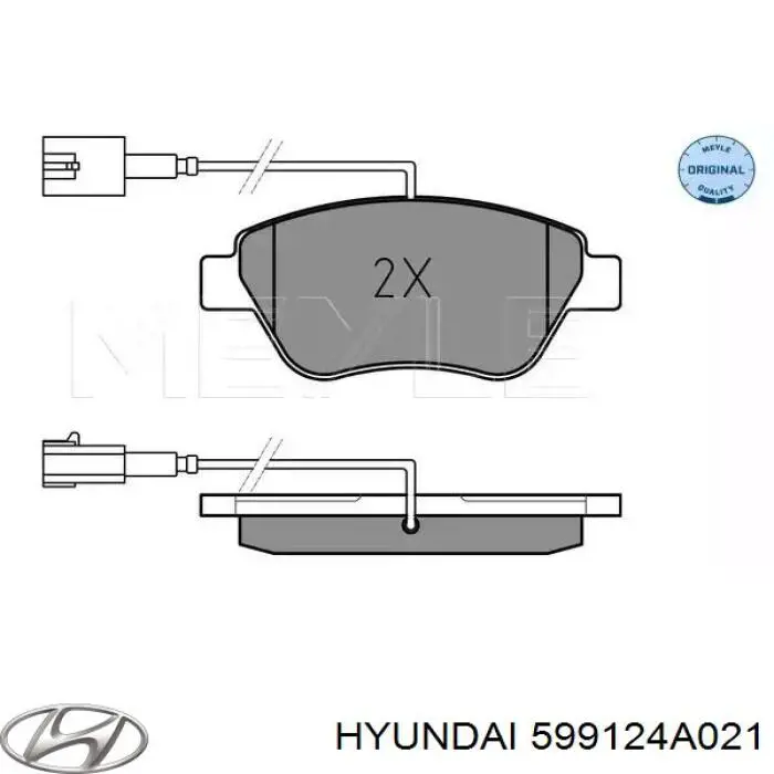 599124A021 Hyundai/Kia cabo do freio de estacionamento traseiro esquerdo