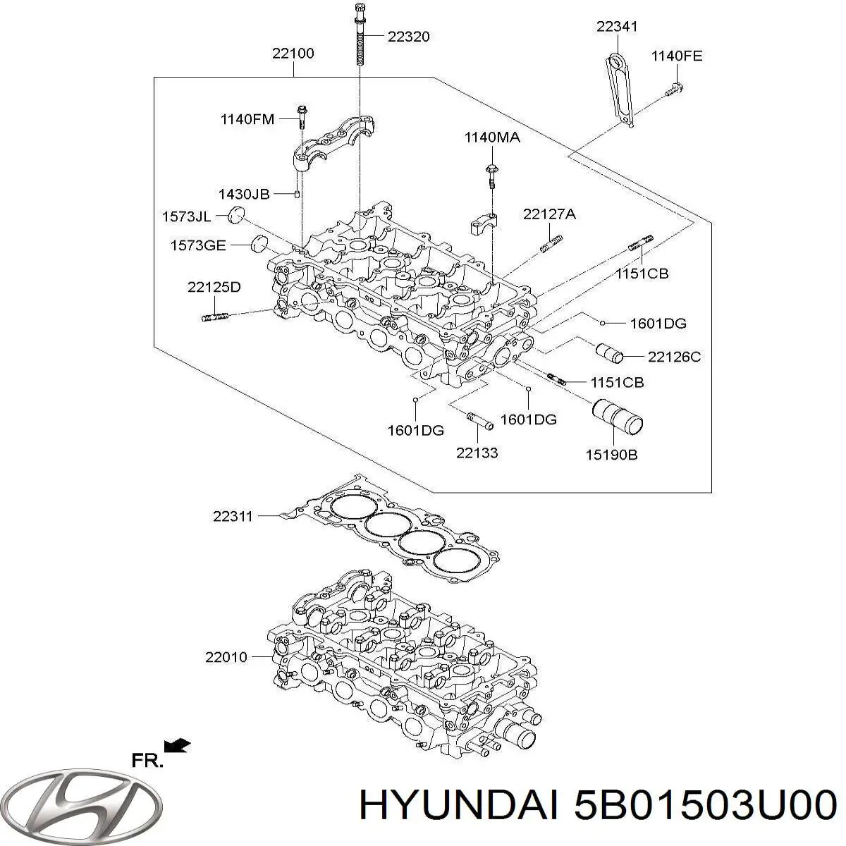 Купить 5B01503U00 Hyundai/Kia ГБЦ  двигателя