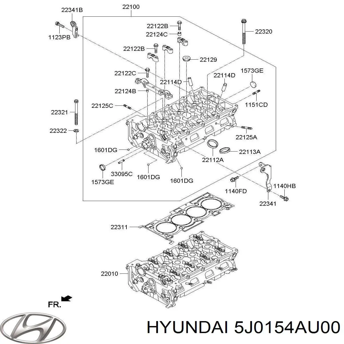 Головка блока цилиндров Хундай АШ 350 (Hyundai H350)