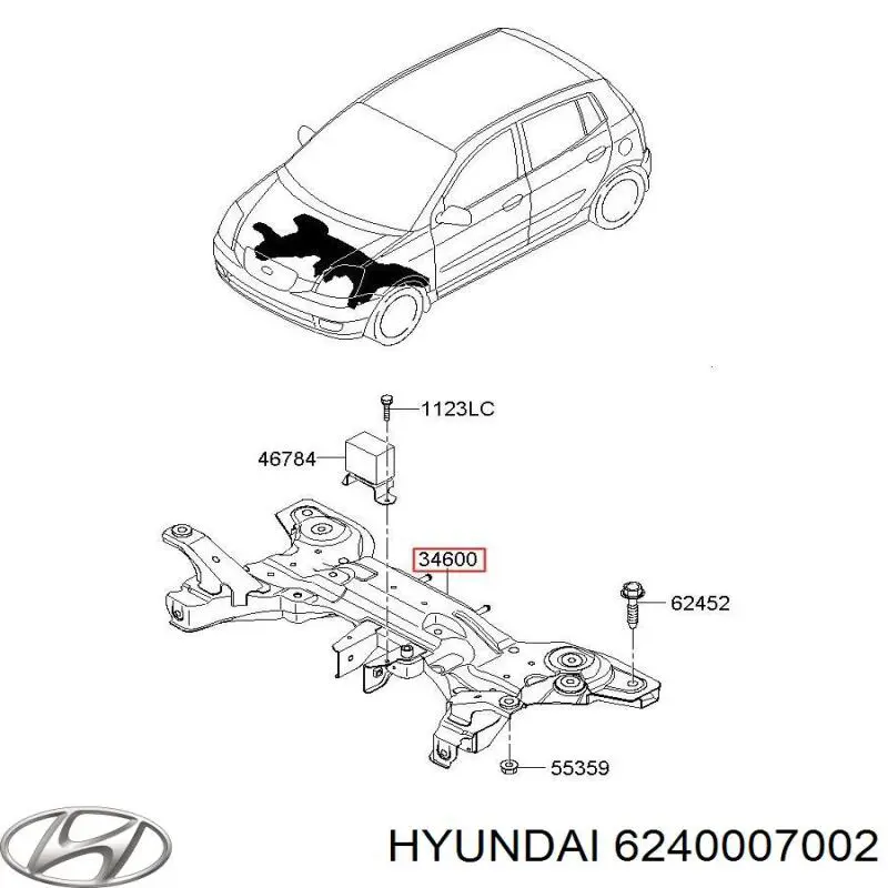 Передняя балка Hyundai/Kia 6240007002 цена, от 155.25 USD
