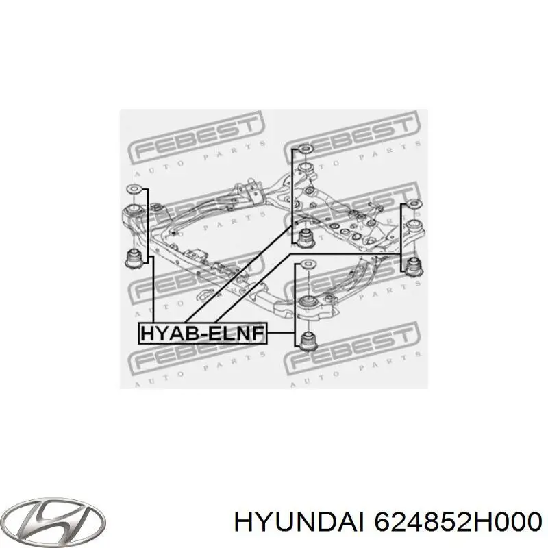 Сайлентблок передней балки Hyundai/Kia 624852H000 цена, от 17.78 USD