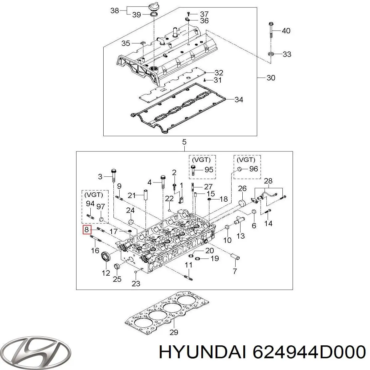 Купить 624944D000 Hyundai/Kia 
