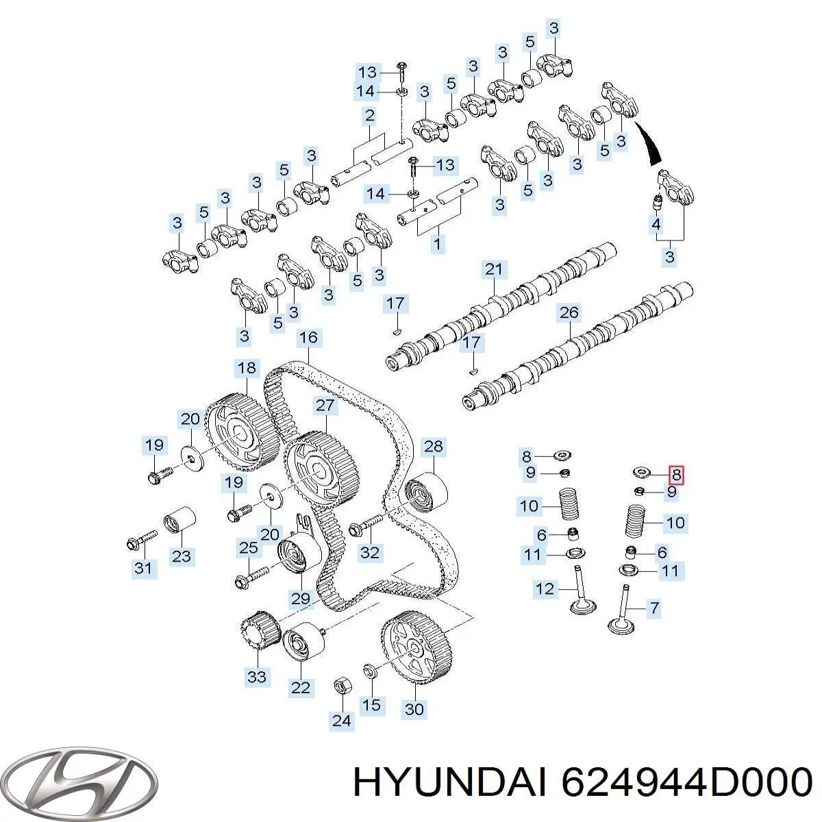  Hyundai/Kia 624944D000 цена, от 13.67 USD