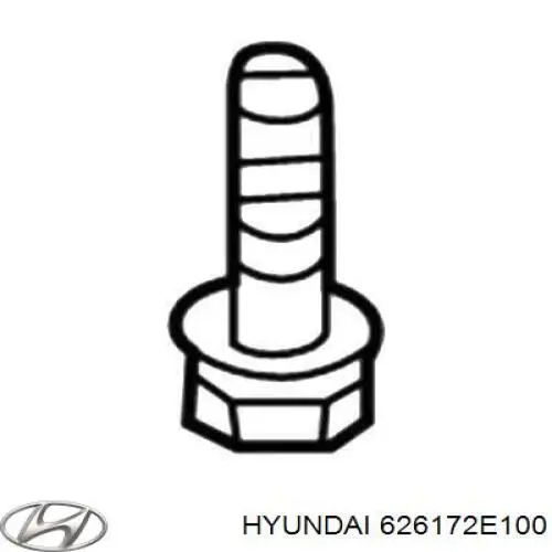 Болт крепления заднего нижнего рычага, внутренний 626172E100 Hyundai/Kia