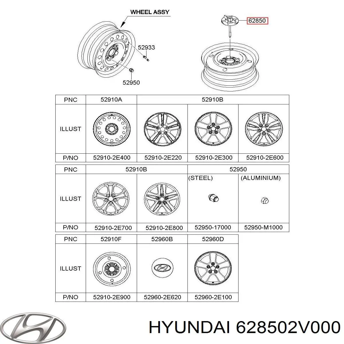  628502V000 Hyundai/Kia